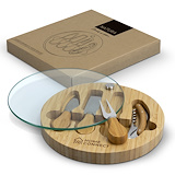 Glass & Bamboo Cheese Board image
