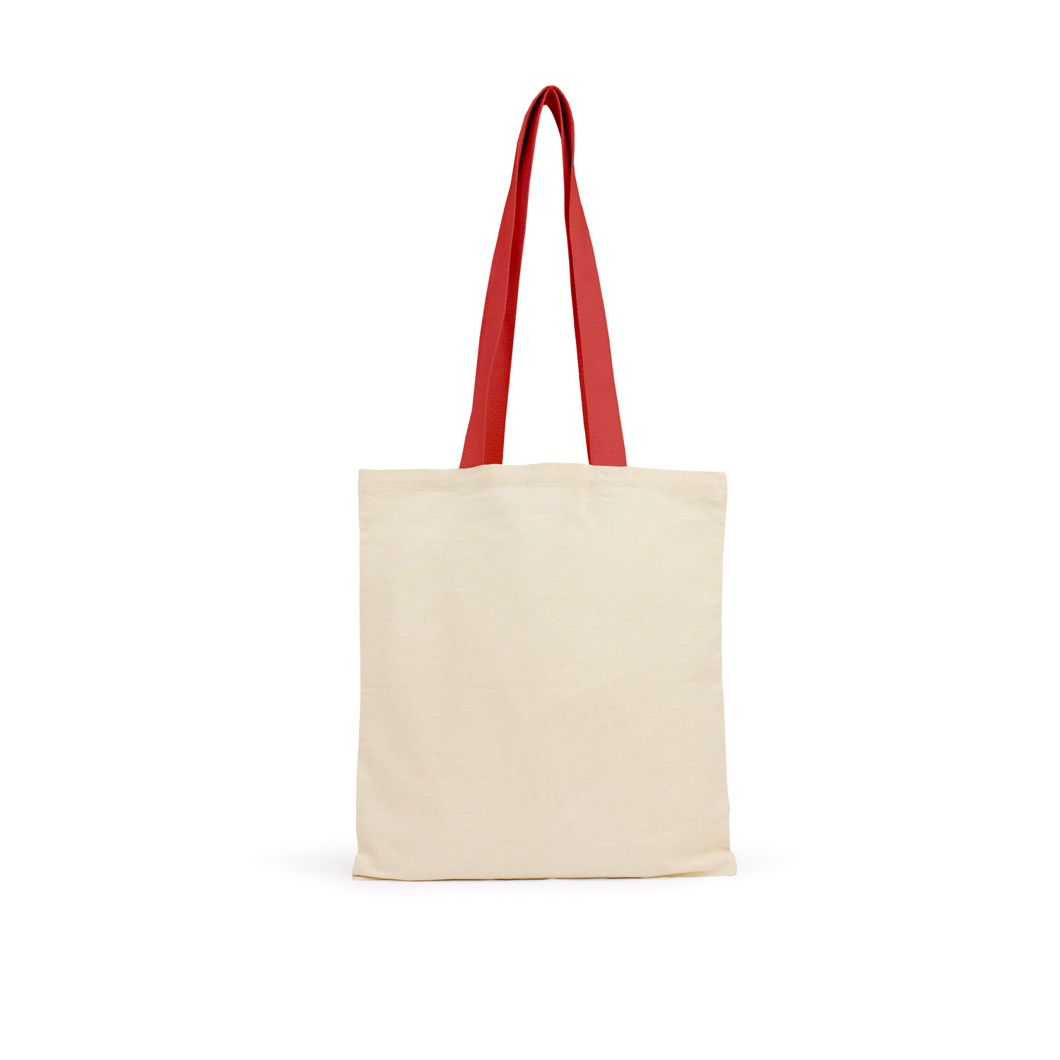 Natural Cotton Tote Bag with Coloured Web Handles - Think Promo